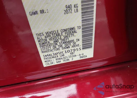 2015 Nissan Altima 2.5 Sl из США, поврежденный, VIN 1N4AL3AP5FC107955